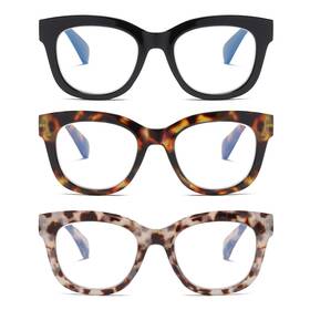Zxyoo 788185938553 3 Pack Oversized Blue Light Blocking Reading Glasses For Women Style Readers