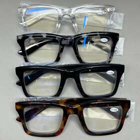 X003sv7ggp Zxyoo 4 Pack Oprah Style Reading Glasses 1.5x Magnification Strength New