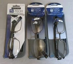 Lot Of 3 Foster Grant TI200 Blk Ti-tech +1.25 Reading Readers Glasses Titech New. Fixed Price $34.95.