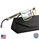 Anyluv Blue Light Blocking Glasses Men, Relieve Eyestrain, Al-mg Metal Frame. Fixed Price $41.81.