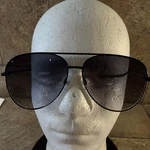 Foster Grant Black Aviator Sunglasses Dark Gray Lenses Unisex 62-18-140-55MM. Fixed Price $8.99.