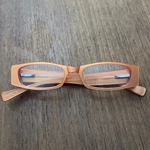 Glasses Handmade Orange Rectangle Checkered Past 2172 79. Fixed Price $49.99.