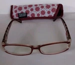 Foster Grant Women's Red Rectangle Plastic Reading Glasses. Fixed Price $12.99.