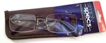 New Men's Foster Grant Simply Specs Reading Glasses +2.75, Hal Brn, Metal Frame. Fixed Price $5.95.
