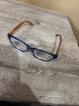 Used. Joy Mangano Bifocal Mirror Reader Glasses 3.50+ Blue& Brown Pair. Fixed Price $15.00.