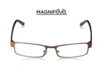 Magnifeye 2.0 Reading Glasses Bronze Plastic Lightweight Unisex Model 86016. Fixed Price $9.99.