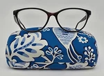 Vera Bradley Valerie Santiago (sgo) Dark Tortoise Eyeglasses Frame W/ Case 53MM. Fixed Price $34.99.