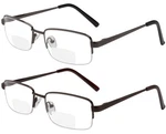 Yogo Vision Reading Glasses Set Of 2 Bifocal Half Rim Metal For. Fixed Price $17.99.