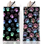2PCS Sunglass Eyeglass Glasses Case Soft Pu Leather With Cleaning Dog Paw Print. Fixed Price $20.23.