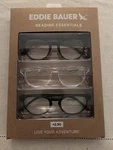 Eddie Bauer Reading Glasses 3 Pack +2.50 Black Clear Brown Designer Readers Nib!. Fixed Price $24.50.