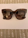 Burberry Kitty Women's Square Plastic Frame (brown Check), 49MM, Sunglasses. Fixed Price $85.00.