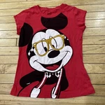Disney Shirt Women (11-13) Mickey Mouse Academic Nerd Glasses Red Graphic Tee. Fixed Price $15.67.