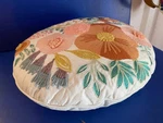 Elie Tahari Home Accents Floral Embellished Decorative Round Pillow. Fixed Price $22.50.