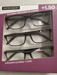 Design Optics By F.g Men's Full Frame Classic Reading Glasses 3PK, +1.50 - Cole. Fixed Price $13.75.