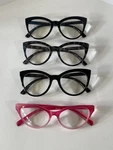 Lot Of 4 Betsey Johnson MS1021 MS0622 MS1221 Women's Cateye Frames Black Pink. Fixed Price $49.99.