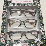 Isaac Mizrahi Floral Reading Glasses +2.00 Strength 3-PACK Multicolor. Fixed Price $19.95.