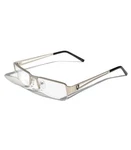Calabria R783 Rectangle Bifocal Eyeglasses Clear Lenses Silver Metal Half Frame. Fixed Price $86.00.