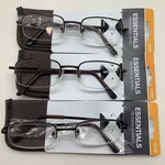 "3 Pair" Foster Grant Essentials Hal Brn +2.00 Reading Readers Glasses. Fixed Price $21.95.