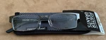 +1.25 Foster Grant Black Reading Glasses Case Slide Unisex Gunmetal Gray. Fixed Price $14.50.
