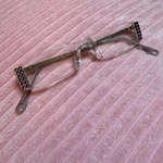 Italy Design Rimless Reading Glasses Purple Rhinestone +2.50. Fixed Price $29.99.