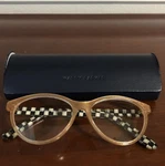 Mackenzie Childs Courtly Check Rose Gold Leno Readers Glasses X 1.5. Fixed Price $60.00.