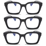 Dxyxyo Blue Light Blocking Reading Glasses For Women 1.5 X, 3 Pack Black. Fixed Price $21.99.