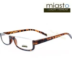 Miasto Top Rimless Rectangle Half Reader Reading GLASSES+2.25 Brown Large Flex. Fixed Price $19.95.