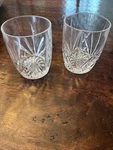 Waterford Marquis Brookside Oversized Crystal Double Old Fashioned Glasses Set. Fixed Price $68.00.