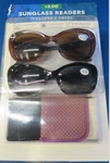 Pack Sunglass Readers Full Frame Uv Protection Includes Cases +2.00 Power. Fixed Price $9.99.