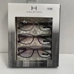 Halston Fashion 3 Pack +2.00 Multi Color Reading Designer Glasses Readers. Fixed Price $30.00.