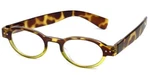 Calabria 4372 Color Oval European Reading Glasses&case Tortoise Green +2.50. Fixed Price $18.95.