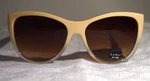 A. J. Morgan Women's Cat Eye Sunglasses-translucent W/cream/putty/yellow Enamel. Fixed Price $19.99.