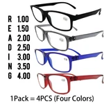 4 Pair Rectangular Spring Hinge Power Reading Reader Glasses For Women 1-3.0. Fixed Price $8.56.