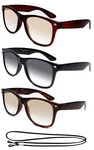 Sun Readers Horn Rimmed Reading Glasses Spring Hinge Retro Classic Vintage Big. Fixed Price $11.99.