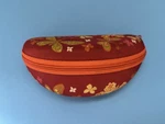 Brighton Butterfly Floral Hard Glasses Case Red Orange Zipper Felt Lining. Fixed Price $21.95.