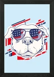 American Dog With Sunglass Framed Wall Art Poster Canvas Print Picture. Fixed Price $46.95.