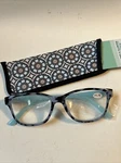 Cool Crystal Vision Reading Glasses +1.75 Black & Blue With Case. Fixed Price $14.94.