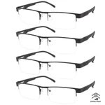 Reading Glasses Womens Square Spring Hinge Unisex 4 Pack New Style Look. Fixed Price $12.95.