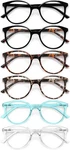 Giblogo Women Pack Blue Light Reading Cheaters Eyeglasses, MIX6 +1.25. Fixed Price $10.06.