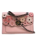 Coach One Shoulder Bag Floral Appliques Leather Pink Authentic From Japan. Fixed Price $283.22.