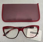Foster Grant Gloss Reading Glasses +1.25 2003 Red 54 17-140 With Case. Fixed Price $12.88.