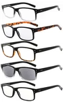 Eyekepper 5 Pack Retro Reading With Spring Hinges Men Include Sunglasses. Fixed Price $17.99.