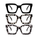 Reavee 3 Pack Thick Frame Oversized Reading Glasses For Women Blue Light Bloc.... Fixed Price $24.86.