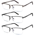 Lcbestbro Reading Glasses For Men, 0.75 Free Size, 3 Pack(gun/black/brown). Fixed Price $28.57.