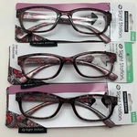 "3 Pair" R179 Foster Grant Sight Station Allegra Paisley 1.50 Reading Glasses. Fixed Price $21.95.