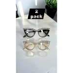 Women Cat Eye Reading Glasses +4.00 Rhinestone Bling Y2K Retro Readers 2PK. Fixed Price $19.99.