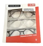 Foster Grant 809 Class Round Reading Glasses Pack +3.00. Fixed Price $16.99.