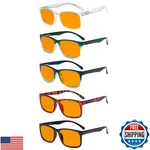Eyekepper 5 Pack Blue Light Blocking Reading Glasses Square Computer Readers. Fixed Price $27.99.