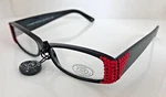 Jimmy Crystal Light Siam Swarovski Reading Glasses, +2.00 Lens, JCR124. Fixed Price $41.00.