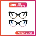 Mmoww Cat Eye Reading Glasses For Women - 2 Pairs Fashion Cute Blue Light Blocki. Fixed Price $14.20.